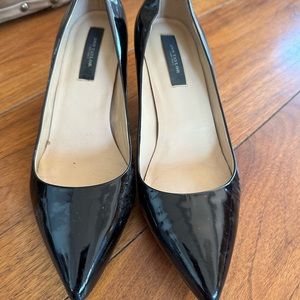NEW Black Ann Taylor High Heels 6.5, Black Patent Leather, Medium Heel, GORGEOUS